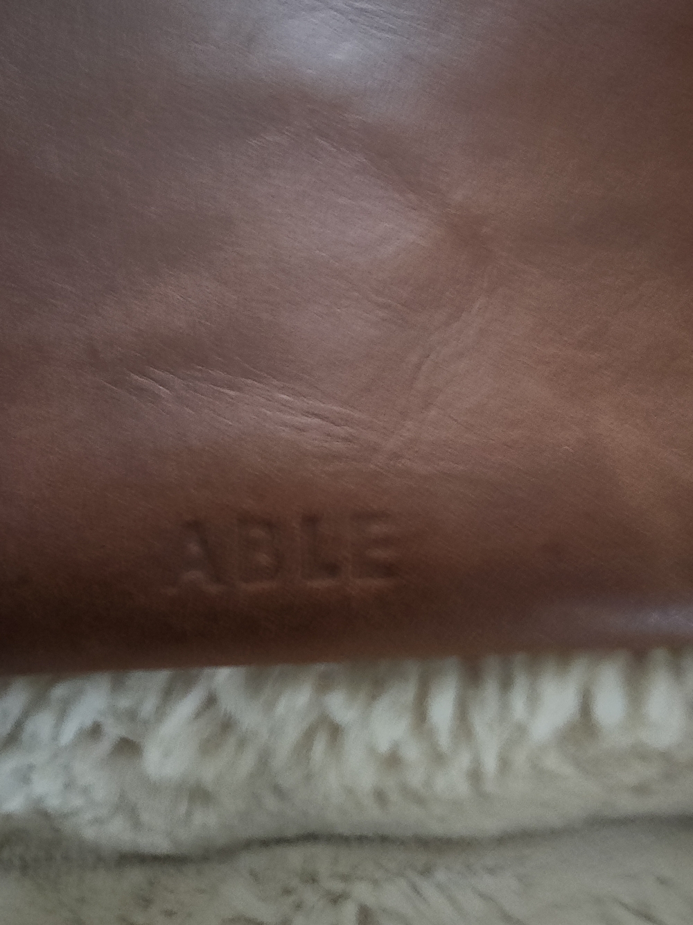 ABLE Rachel Genuine Leather Wristlet Pouch — Cognac Brown (Retail $98) - Picture 2 of 5